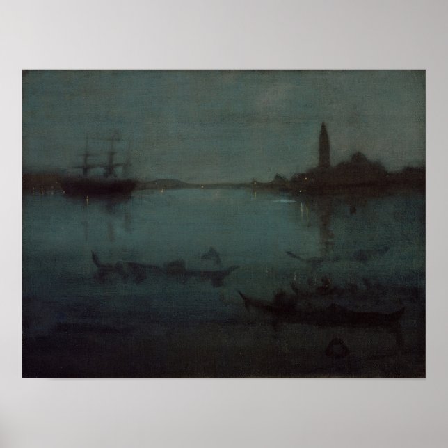 Poster James Whistler - Noturne: A Lagoa, Veneza (Frente)