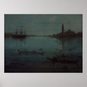 Poster James Whistler - Noturno: A Lagoa, Veneza