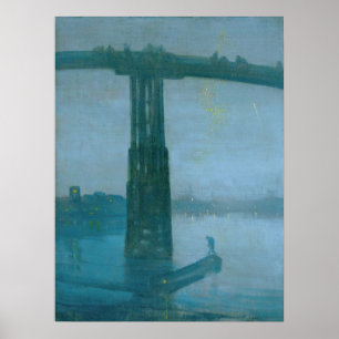Poster James Whistler - Noturno, Antiga Ponte de Batterse