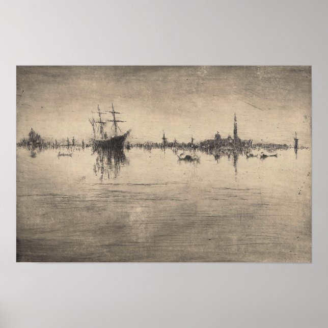 Poster James Whistler - Noturno, de Veneza (Frente)