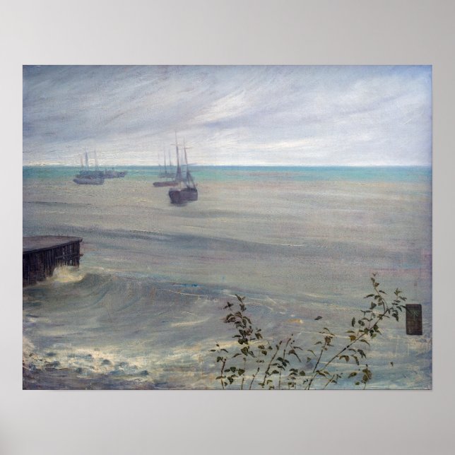 Poster James Whistler - Sinfonia em Cinzas e Verde (Frente)