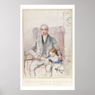 Pôster James Wyatt com seu Grandaughter Mary, o qui o