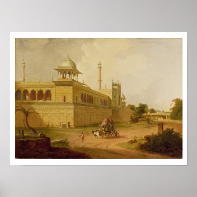 Pôster Jami Masjid, Deli, 1811 (petróleo na canvas) (Frente)