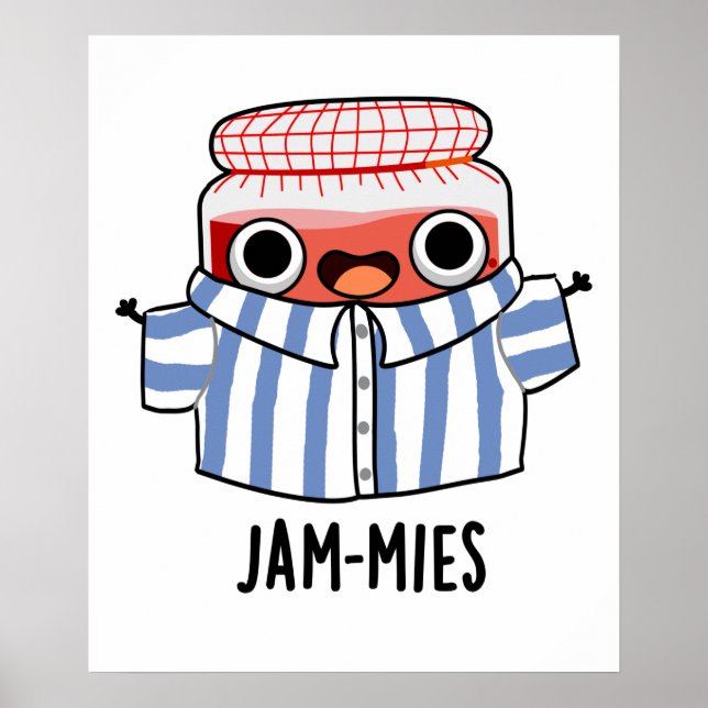 Poster Jammies Funny Pyjamma Jam Pun (Frente)