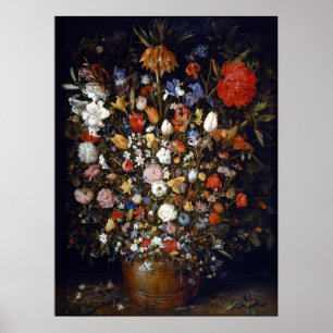 Poster Jan Brueghel, as flores mais velhas de um navio de