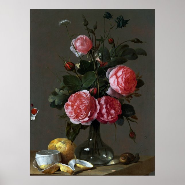 Poster Jan Davidsz de Heem, Floral Ainda viva (Frente)