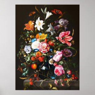 Poster Jan Davidsz de Heem, Vaso de Flores, 1670