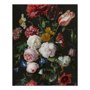 Pôster Jan Davidsz. De Heem - Vida Estática Com Flores