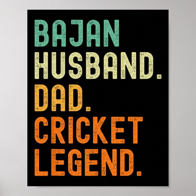 Poster Jan Husnd Dad Cricket Legend Rdos  (Frente)