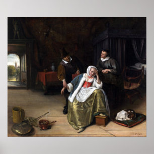 Pôster Jan Steen, A Senhora Que Gosta De Amor