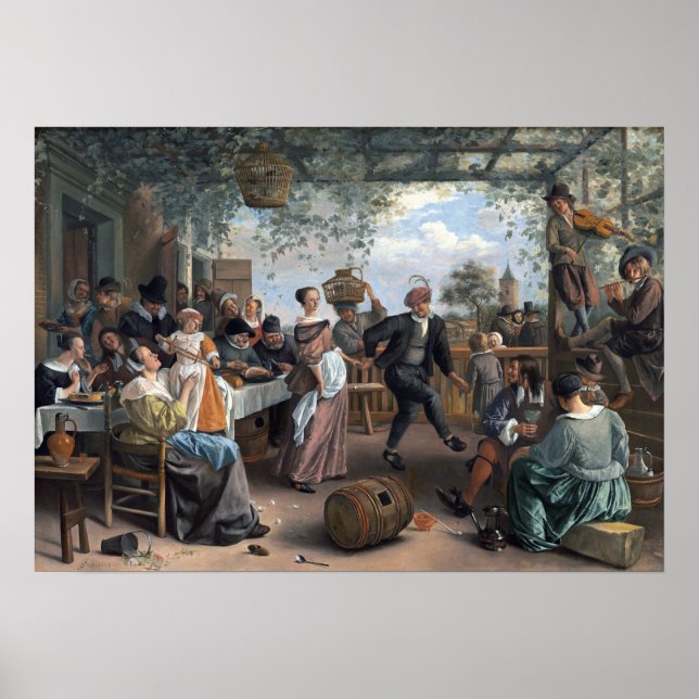 Poster Jan Steen O Casal Da Dança (Frente)