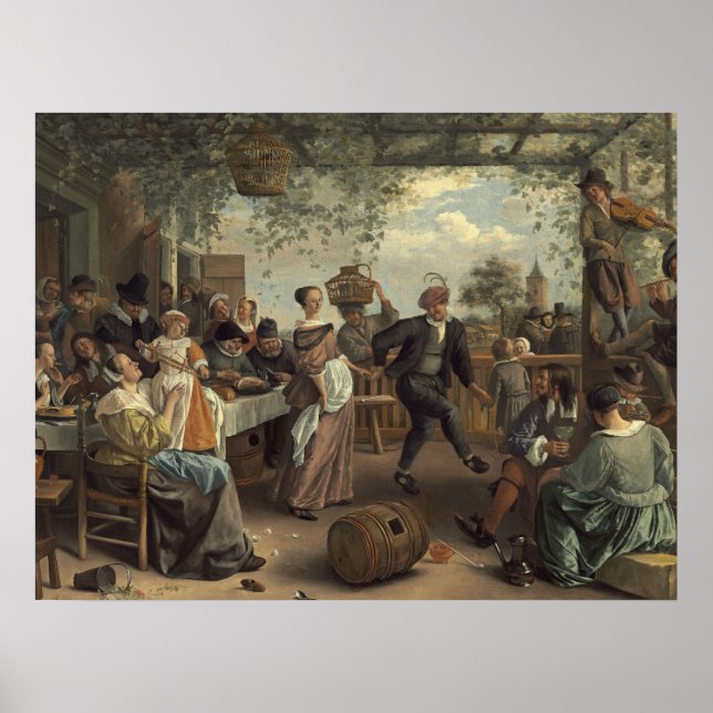 Poster jan steen o casal dançante (Frente)