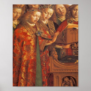 Poster Jan Van Eyck - A Altarpeça Gand - Anjo Cantante