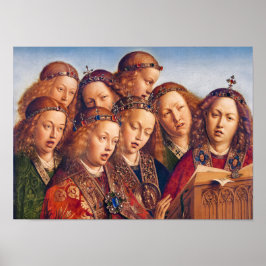Poster Jan van Eyck Cantando anjos Gent altarpedal