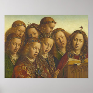 Pôster Jan van Eyck Cantando anjos Ghent CC0062