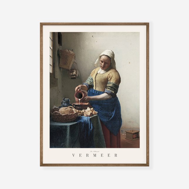 Poster Jan Vermeer Milkmaid Art Exhibition Print (Criador carregado)