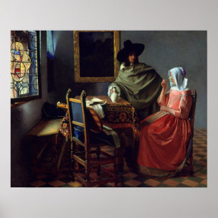 Poster Jan Vermeer - O Vidro do Vinho