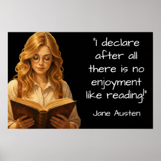 Poster Jane Austen Reading quote