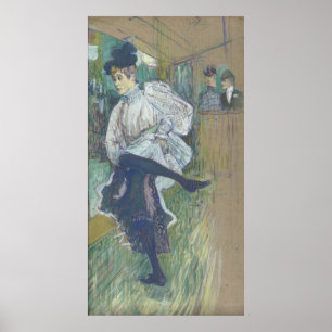 Pôster Jane Avril Dancing Henri Toulouse-Lautrec Canvas