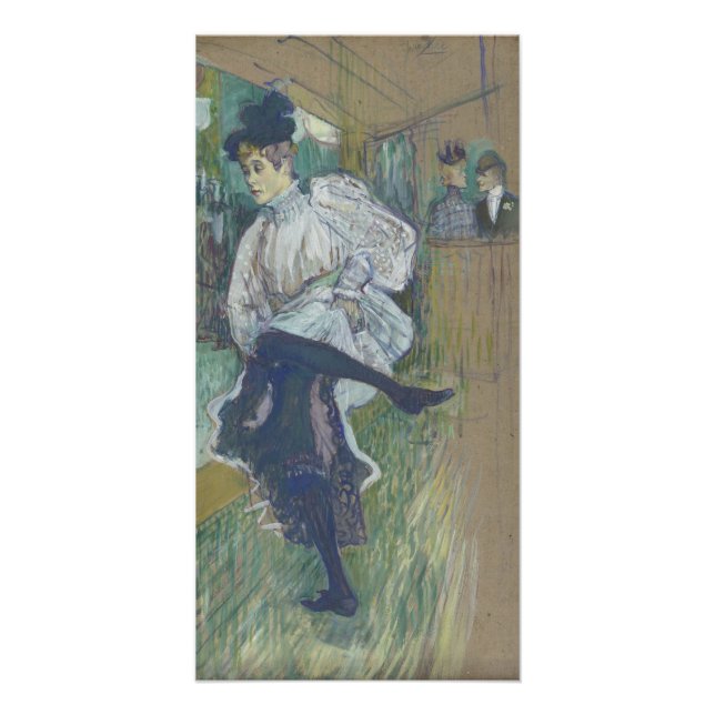 Pôster Jane Avril Dancing por Henri de Toulouse-Lautrec (Frente)