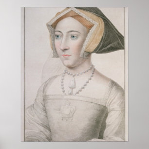 Poster Jane Seymour (c.1509-37) engraved by Francesco Bar