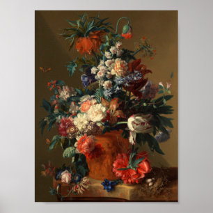 Poster Janeiro Van Huysum - vaso das flores