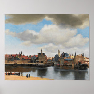 Pôster Janeiro Vermeer - vista em Delft