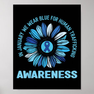 Poster Janeiro Veste a Faixa Azul contra o Tráfico de Ser