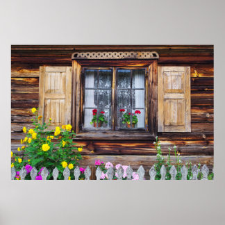Poster Janela antiga do algodão