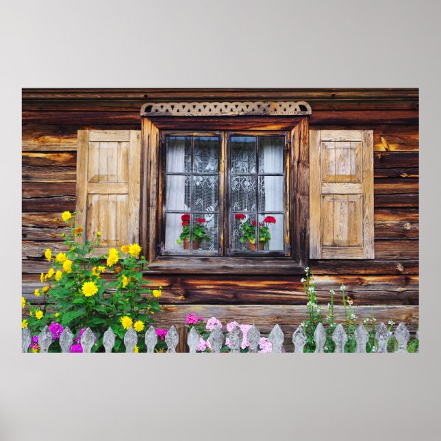 Poster Janela antiga do algodão (Frente)