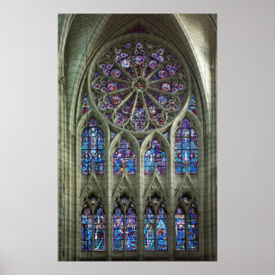 Poster Janela cor-de-rosa da catedral