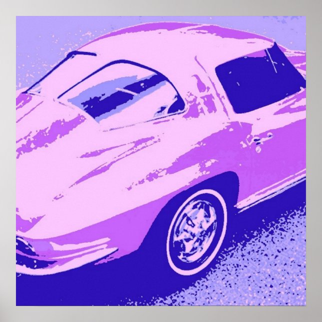 Poster Janela de Divisão do Corvette (Frente)