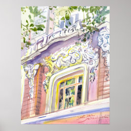 Poster Janela de passagem de Odessa Ucrânia