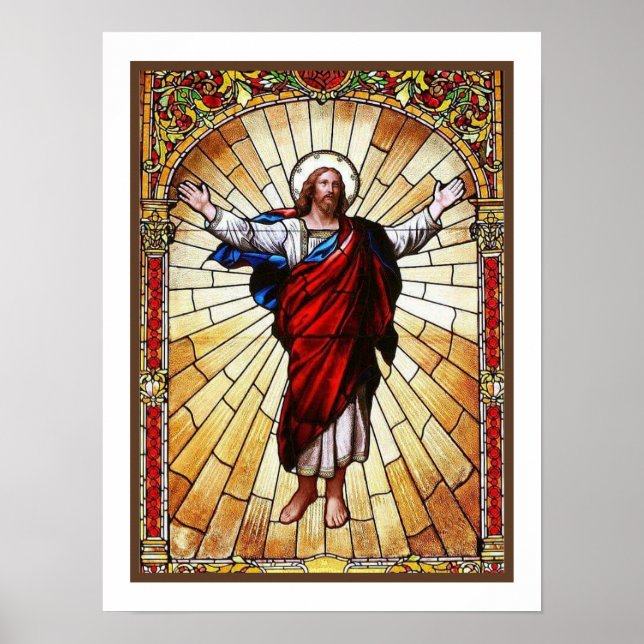 Poster Janela de Vidro cristo (Frente)