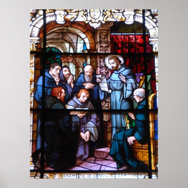 Pôster janela de vidro de mancha (Frente)