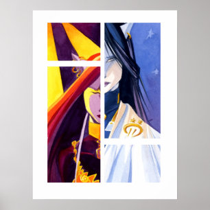 Pôster Janela de vitral da queda de Alysha