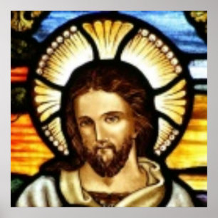 Poster Janela de vitral do Jesus Cristo