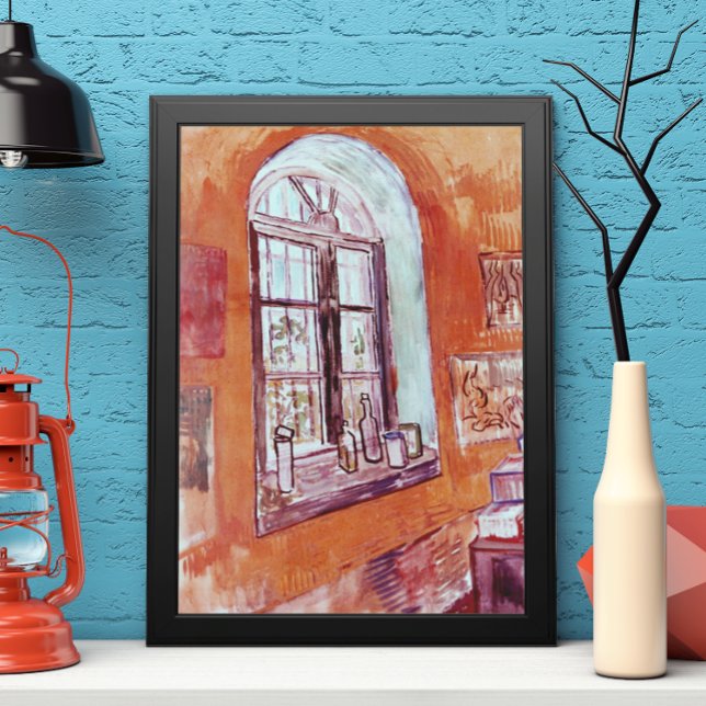 Pôster Janela do Estúdio de Vincent van Gogh no Asilo (Criador carregado)