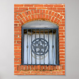 Poster Janela do Texas Star 5 x 7 polegadas