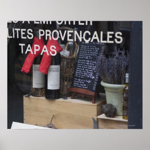Pôster Janela e vinho de mostra