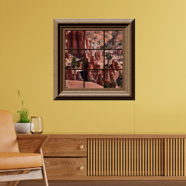 Poster Janela Faux Relaxando Ver Bryce Canyon Utah