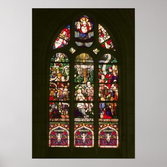 Pôster Janela representando o batismo do Cristo, 1490 (Frente)