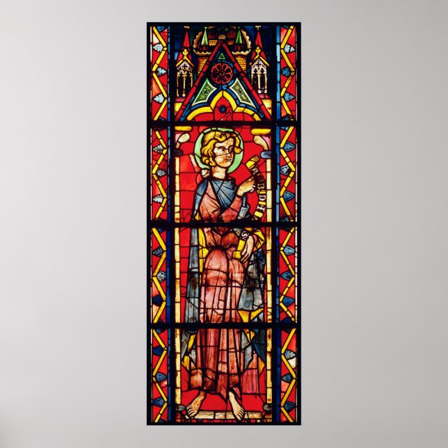 Pôster Janela representando o profeta Obadiah, c.1270-75 (Frente)