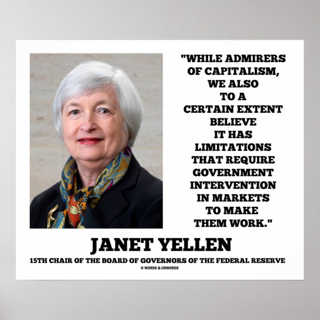 Poster Janet Yellen Admirers Capitalismo Governação Inter (Frente)