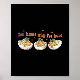Poster Jantar de Ação de Graças Retrô Você Sabe Por Que E
