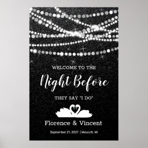 Poster Jantar de Ensaios Bem-vindo à Noite Anterior Post