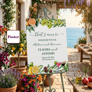 Poster Jantar de Ensaios Citrino Italiano That's Amore