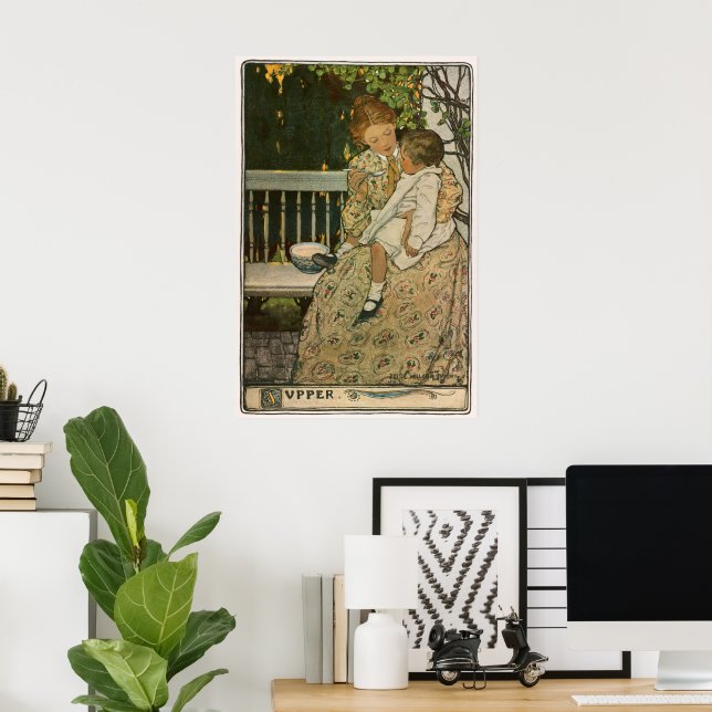 Poster Jantar por Jessie Willcox Smith (Escritório em casa)