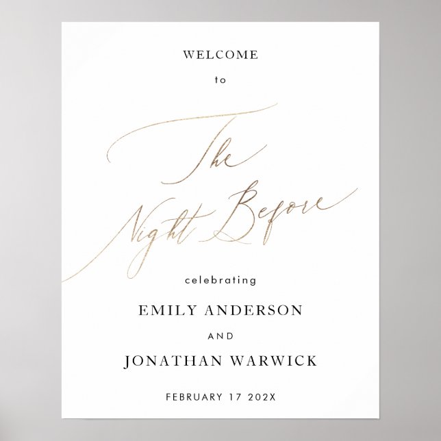 Poster Janto de Ensaio de Caligrafia Dourada Amarela Bran (Frente)