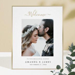Poster Janto de ensaio de casamento de fotos modernas bem